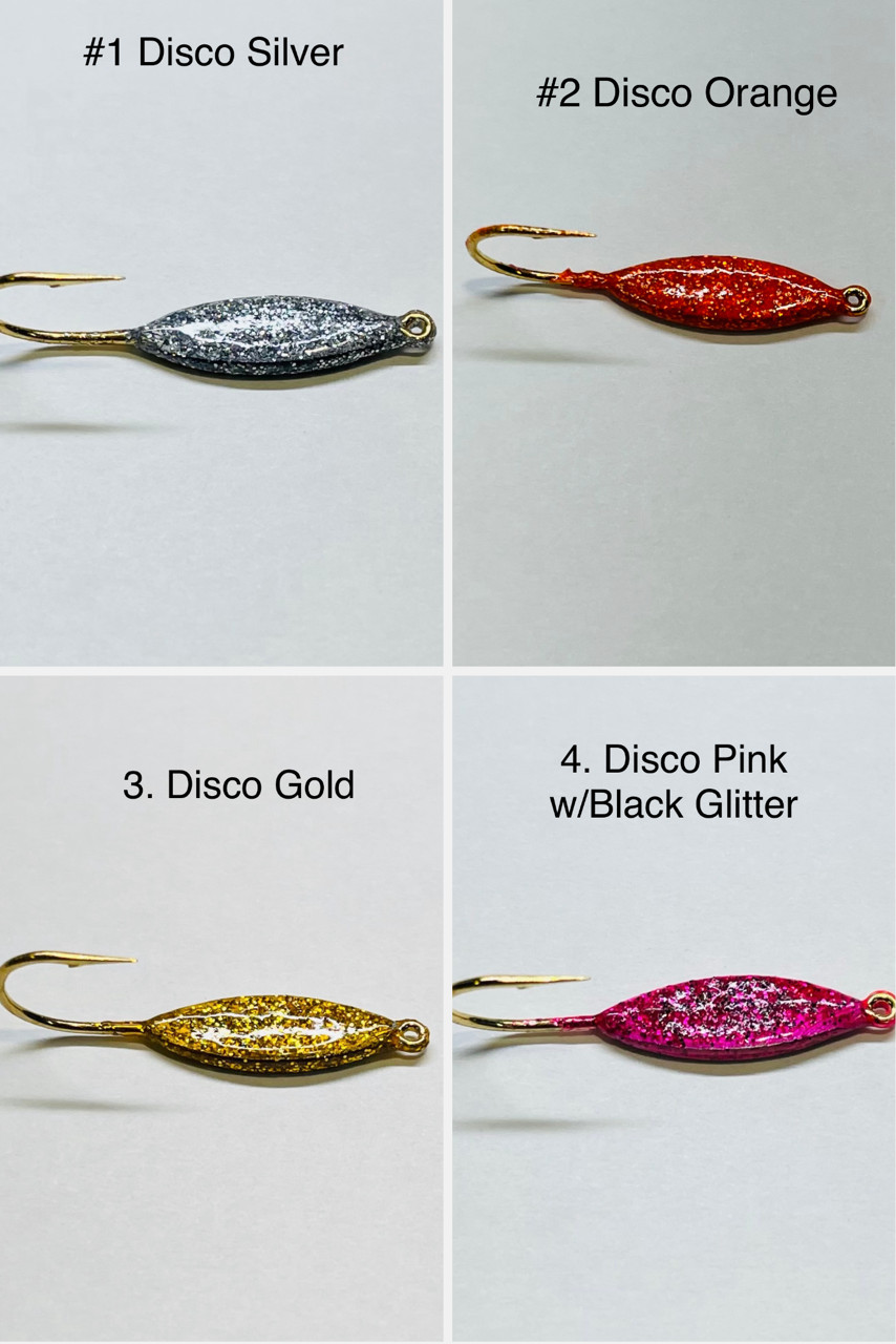 Crappie Fishing Spoons, 36 color options, Dock Ice Fishing, 1/32 oz