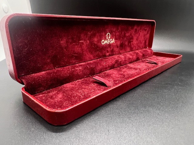 Vintage Omega Presentation Red Box for Men/Women's Watch - 9.75" x 2.0" x 1