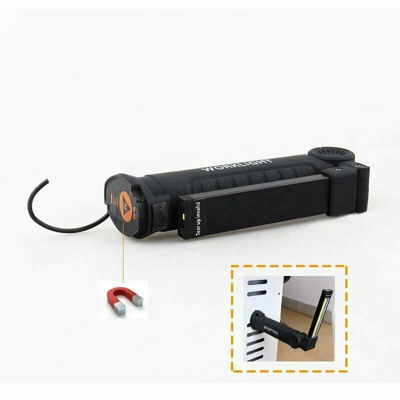2 Rechargeable COB LED Slim Work Light Lamp Flashlight Inspect Folding Torch USA