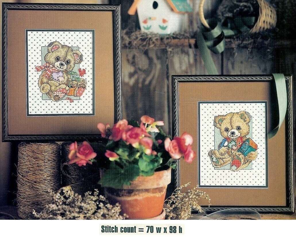 TATTERED TEDDIES   -  CROSS STITCH PATTERN ONLY  PY - PRE