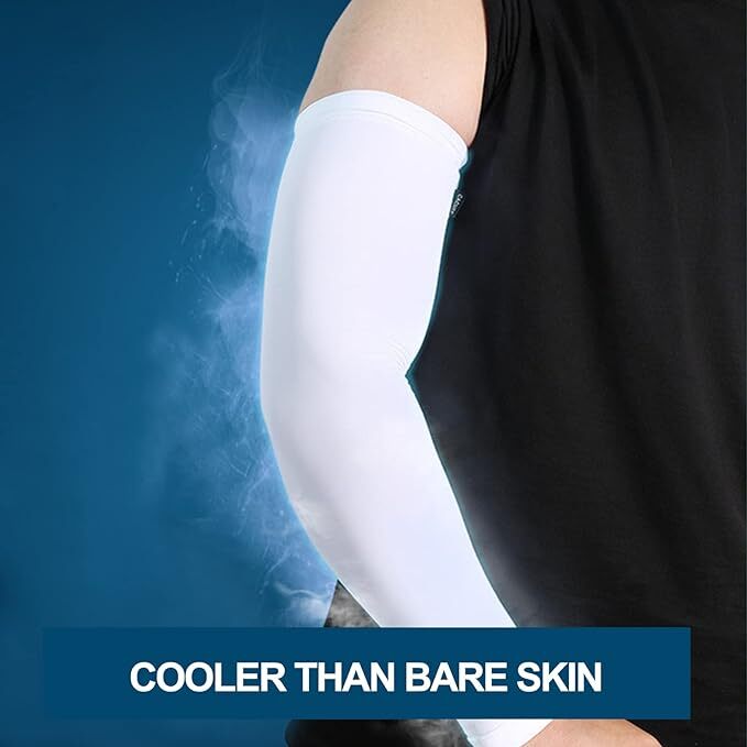 2 Pair UV Sun Protection Arm Sleeves for Men & Women Cooling UPF 50 Arm Cover