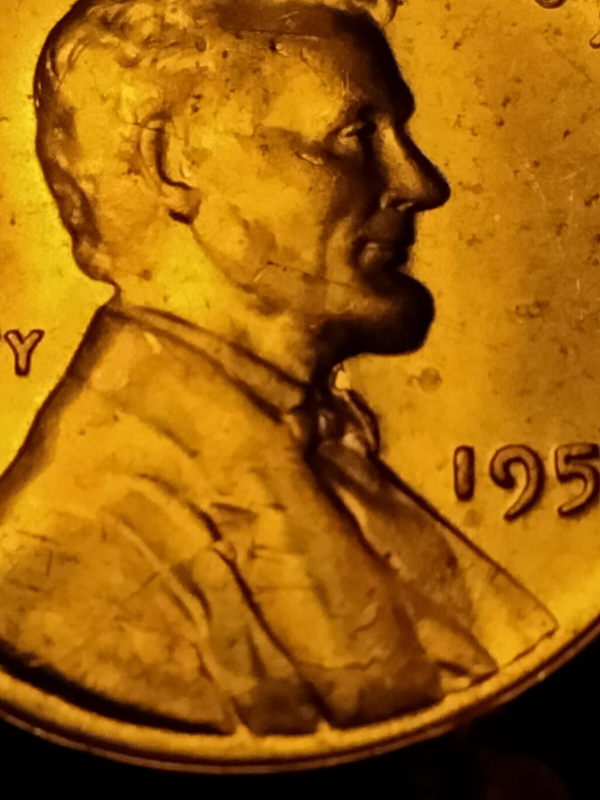 1956 P Lincoln Wheat Cent Retained Die Breaks Die Breaks