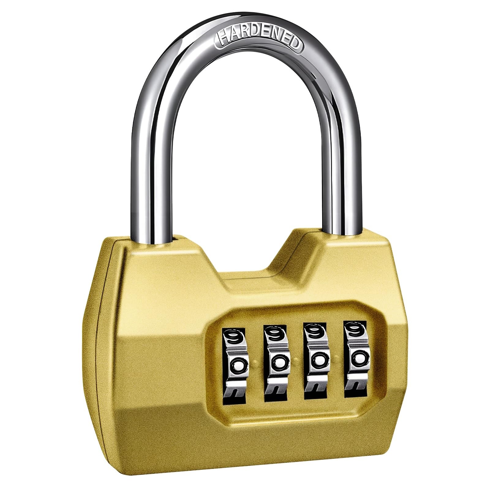 1 Pack 4 Digit Combination Lock, Outdoor Waterproof Padlock For School Gym