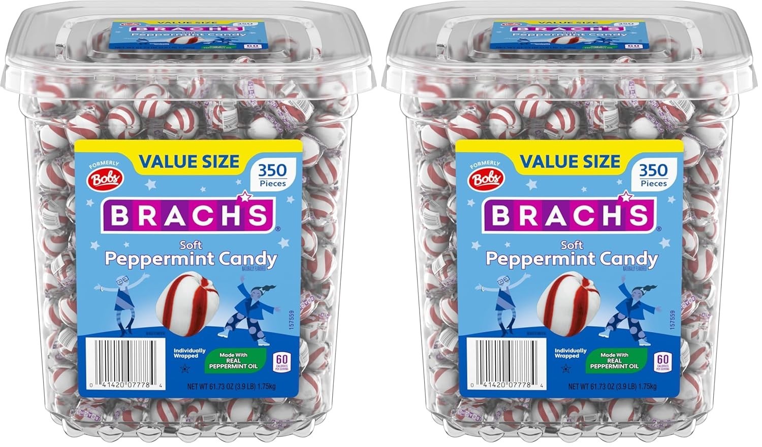 Bob's Sweet Stripes Soft Peppermint Twists, 700 Mint Pack