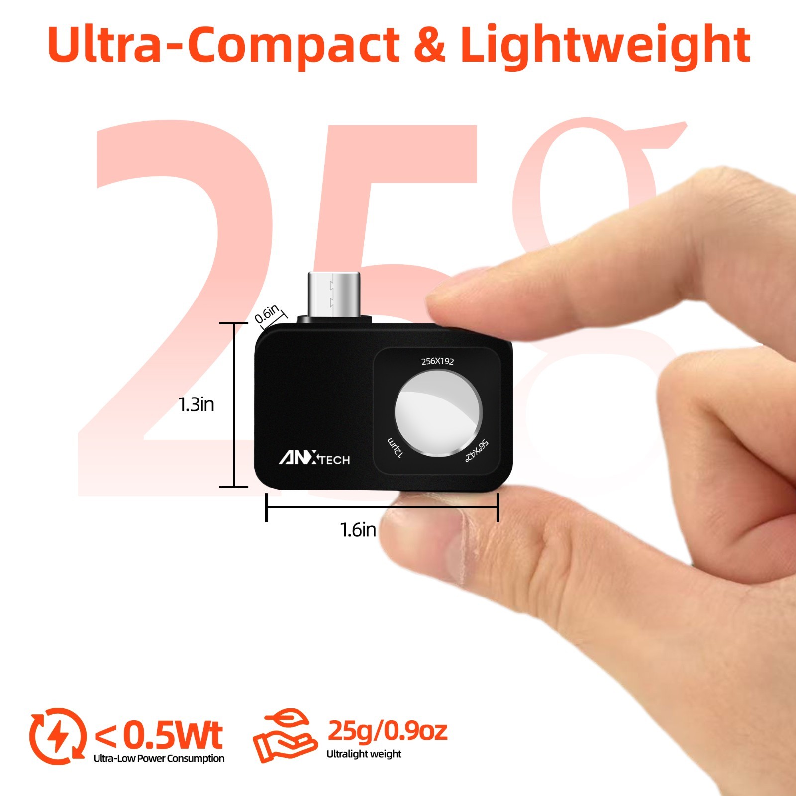 ANXTECH Infrared Thermal Camera 512x384 Super Resolution for Android