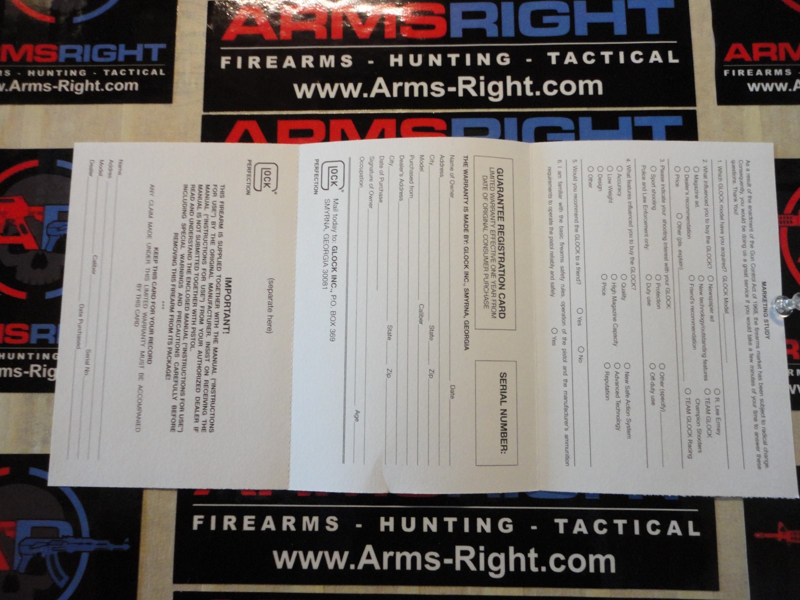 Glock All Models Manual Pack - New Factory OEM Part