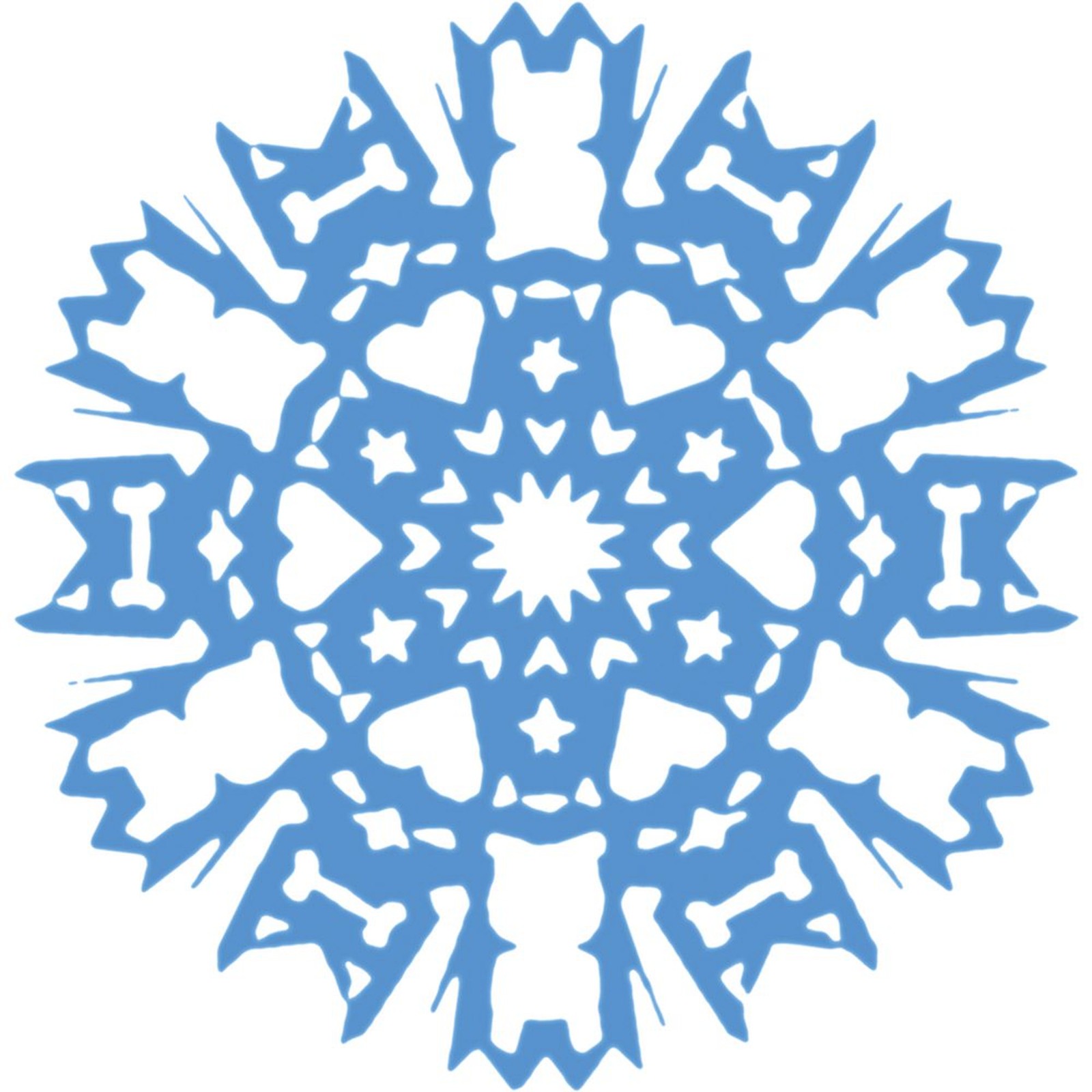 CafePress Frenchie Snowflake Mousepad (197282764)