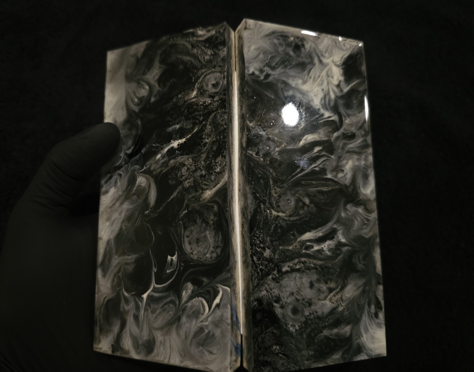 Resin Knife Scales - Monolith - Handmade Epoxy Handle Material - 5¾" × 2½" × ⅜"