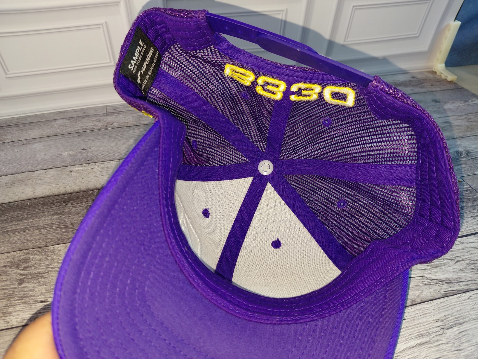 Bridgestone golf hat, mesh, purple, adjustable