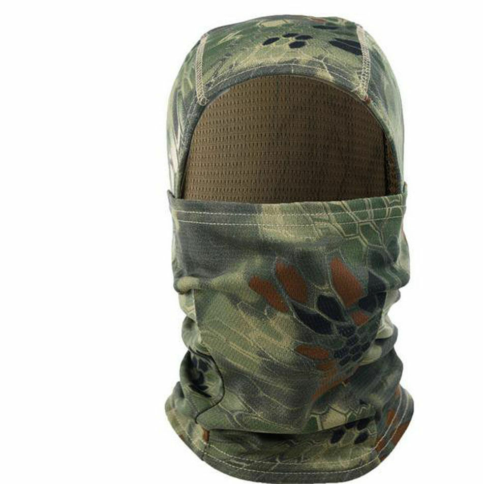 Men's Camo Tactical Military Face Mask Airsoft Balaclava Hat for Outdoor Hunting