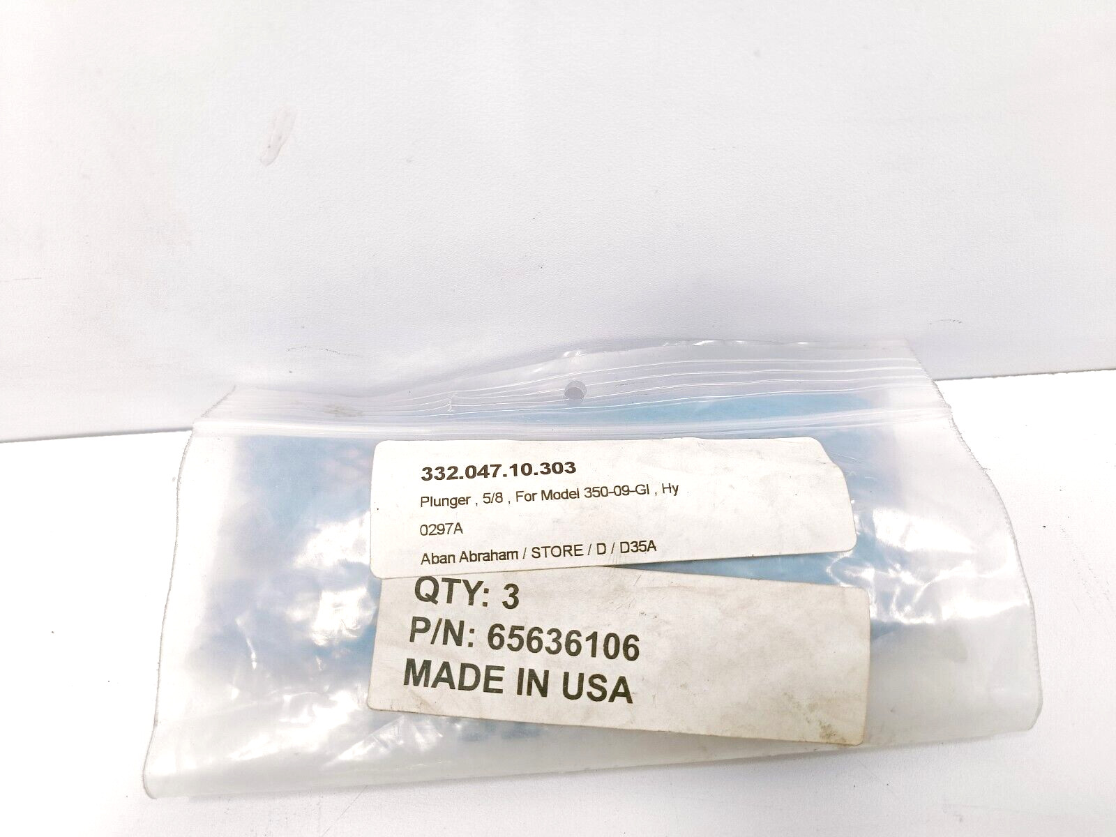 65636106 PLUNGER, 5/8" FOR PUMP HP350 LOT OF 3 MADE IN USA