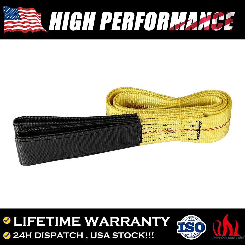 Heavy Duty 6' x 2" Nylon Flat Lifting Sling Strap Eye Polyester Webbing 9000LBS