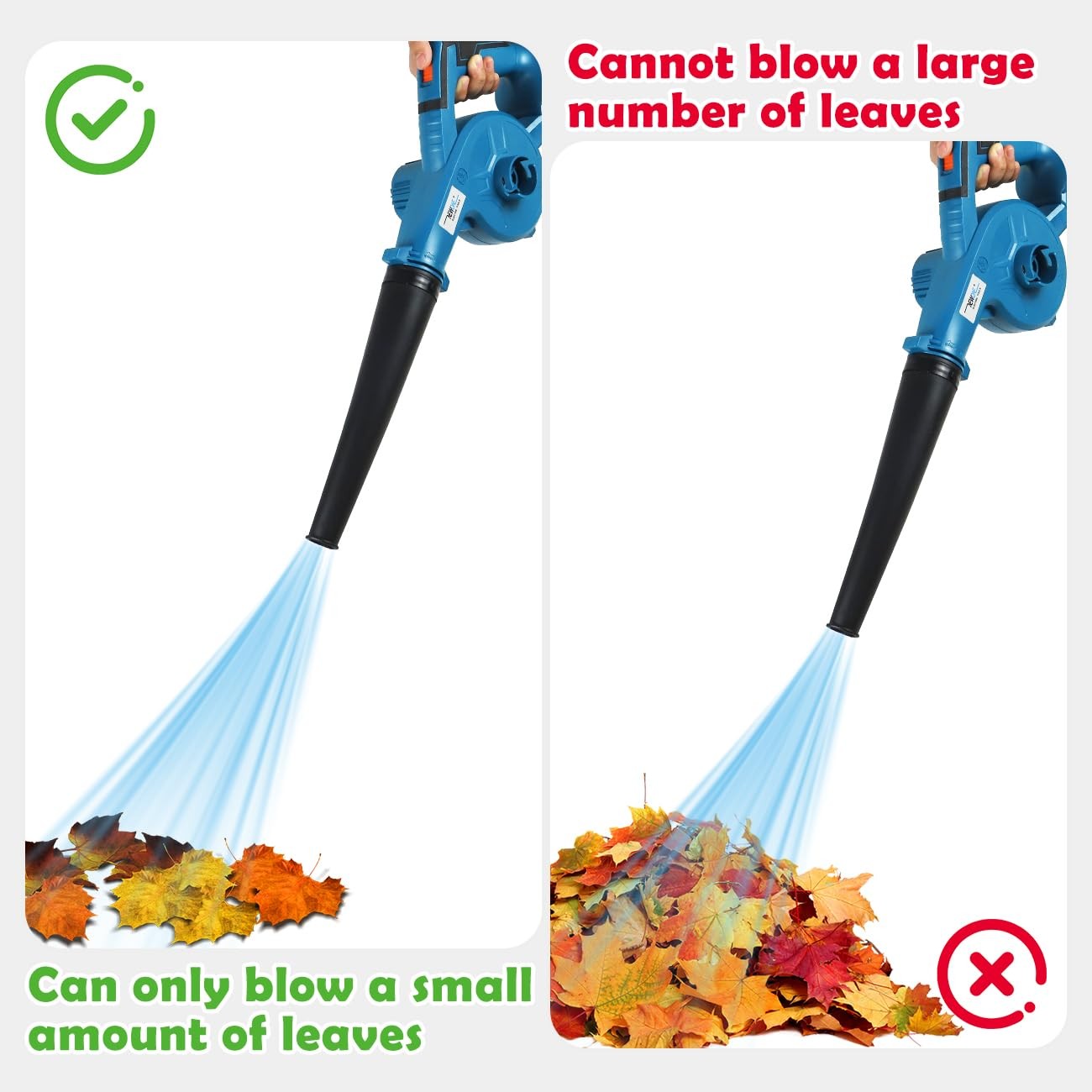 Small Leaf Blower Cordless Compatible with Makita 18V Battery,157MPH/64CFM Li...