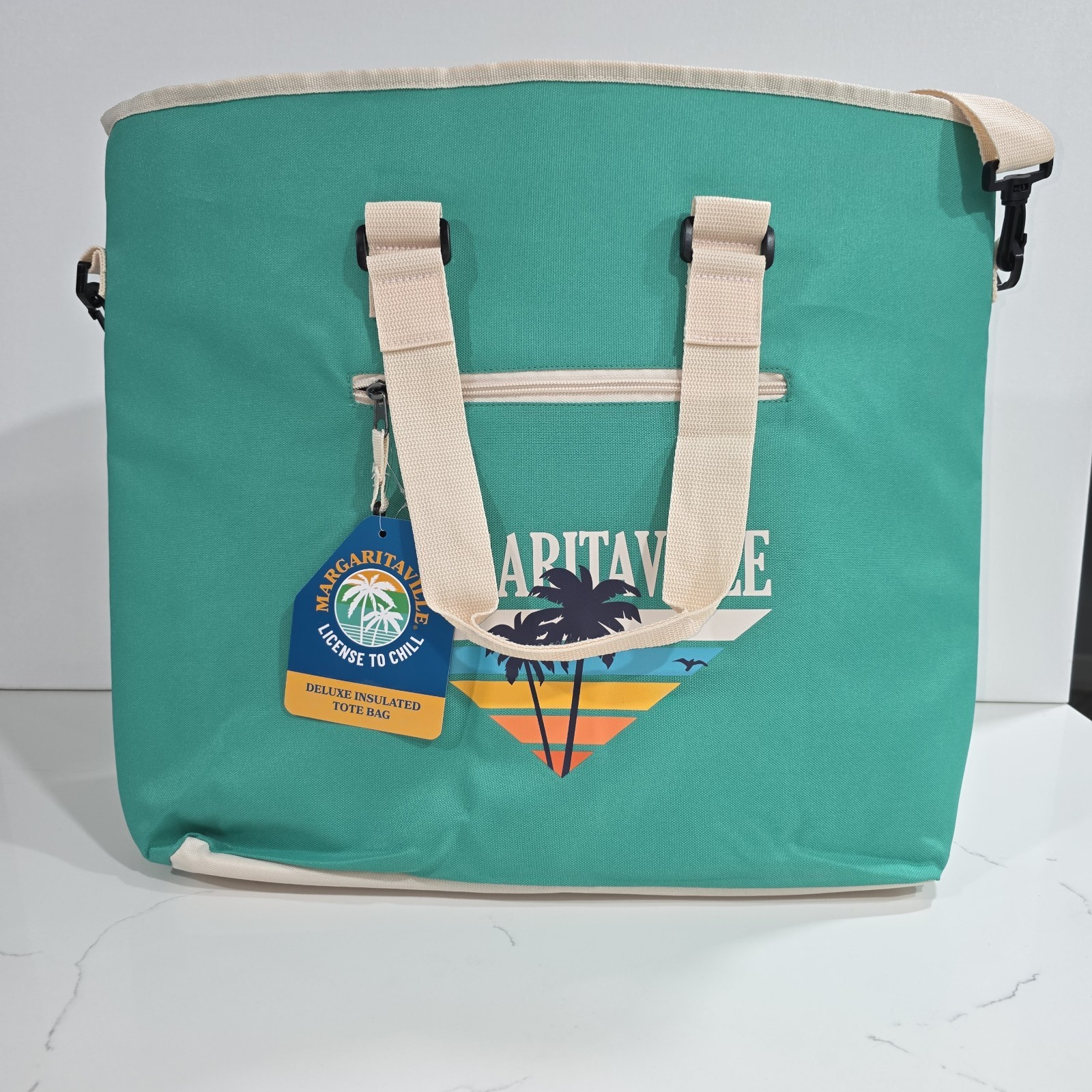 NWT Margaritaville XL Deluxe Insulated Tote Cooler Bag With Bottle Opener