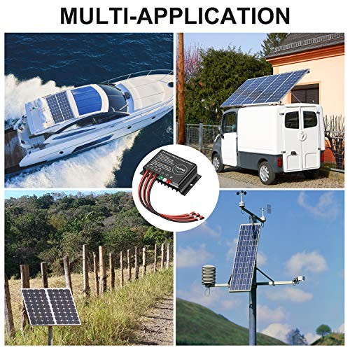 20A 12V 24V Auto IP68 Waterproof PWM Solar Charge Controller Solar Panel