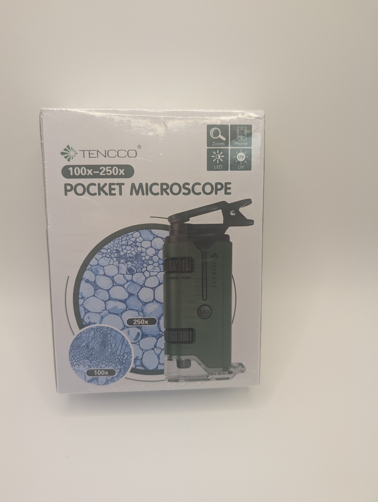 NEW SEALED Tencco Pocket Microscope 100x-250x