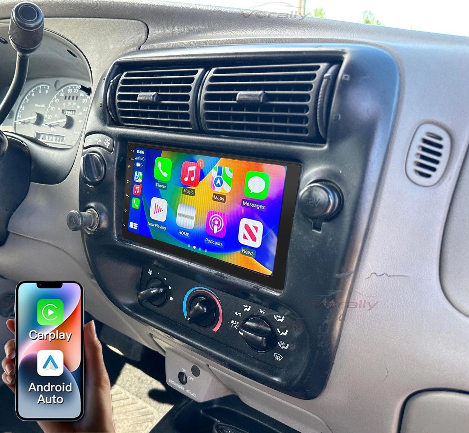Para Ford Ranger 1998-2006 Apple CarPlay Android 15 Car Stereo Radio GPS WIFI
