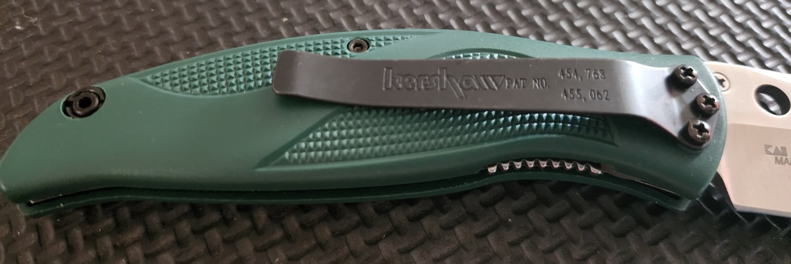 KERSHAW USA 1540 BLIZZARD GREEN HANDLE FOLDING KNIFE