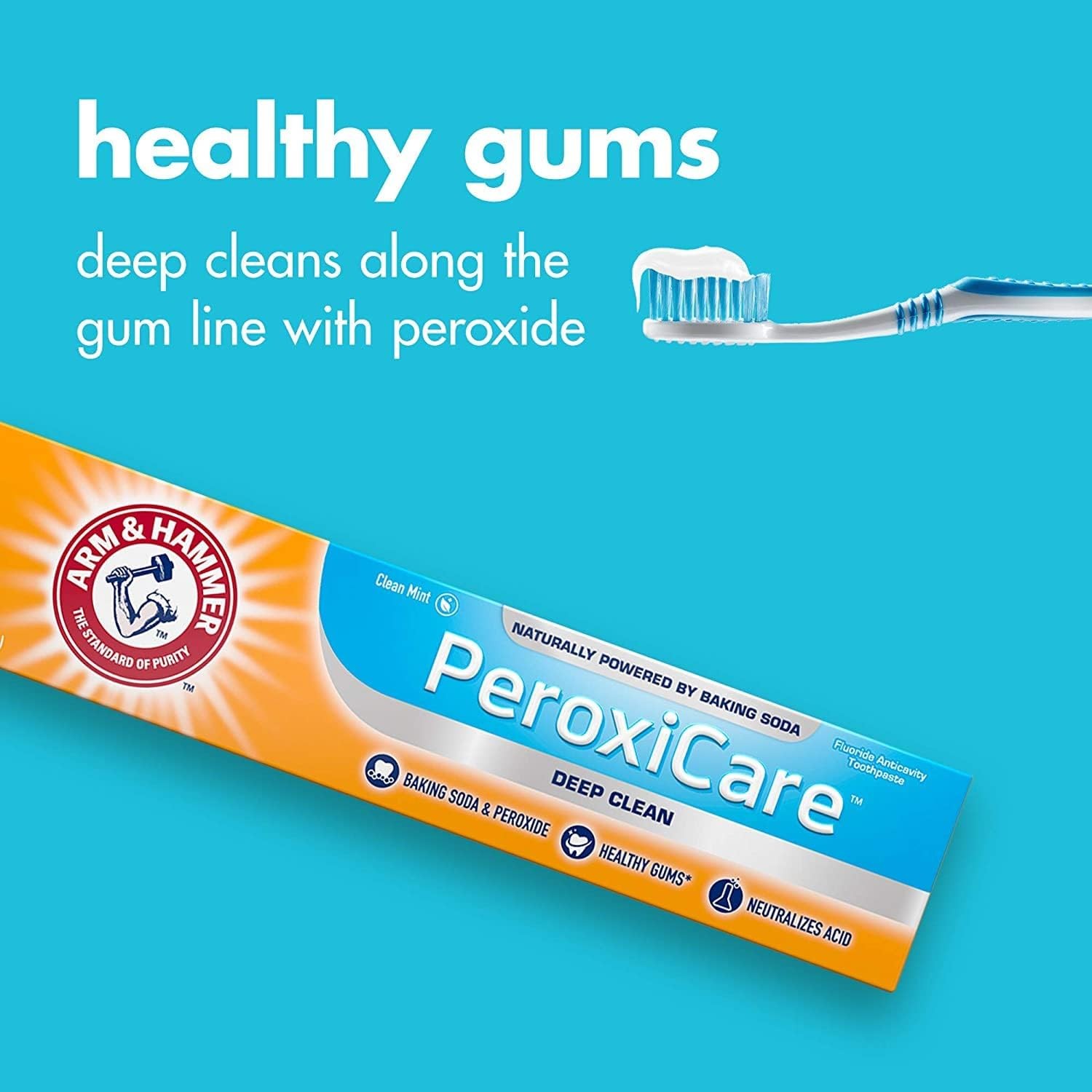 Arm & Hammer Peroxicare Tartar Control Toothpaste Clean Fresh Mint 6oz (4 Pack)