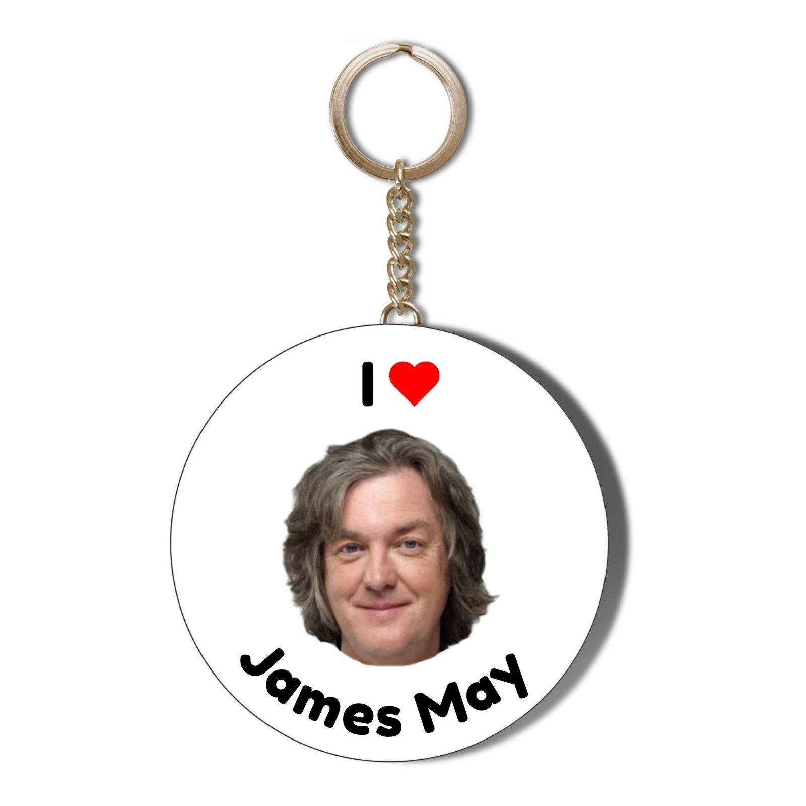 I LOVE JAMES MAY - 58mm KEYRING BOTTLE OPENER