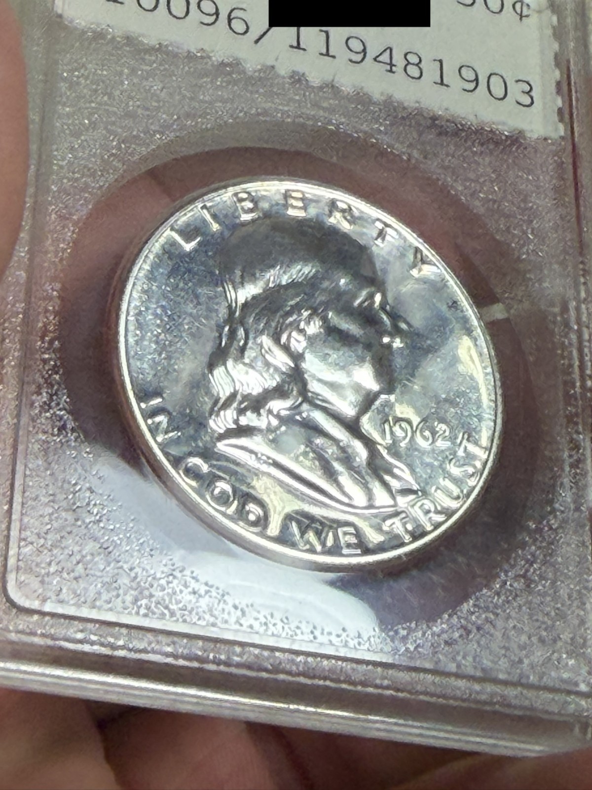 1962 Proof Franklin Half Dollar Rare NUMEX Vintage Holder Gem Proof