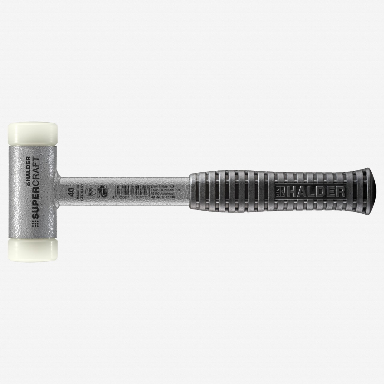 Halder Supercraft Dead Blow, Non-Rebounding Hammer with Nylon Face Inserts and S