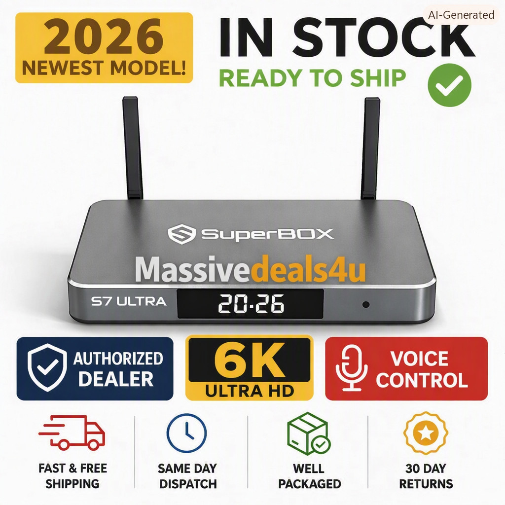 2026 Superbox S7 Ultra - Backlit Remote - Cord Cutter - Authorized Distributor