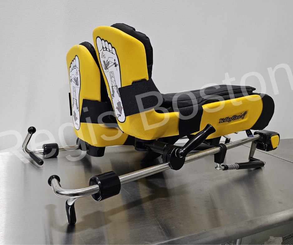 Refurbished Allen Yellofin Lift-Assist Legholder Set, 350lb. Pads/clamps inc.