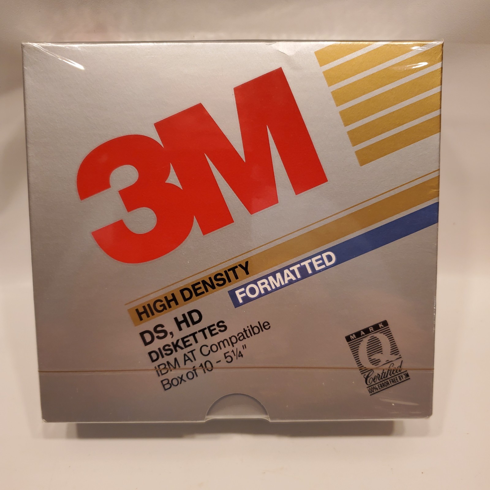 10x 3M High Density DS, HD 5-1/4"   5.25" Diskettes IBM AT  Compatible NEW 1989