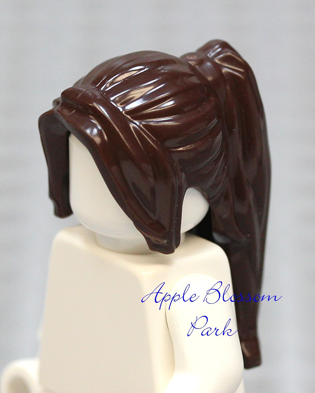 NEW Lego Female Minifig Dark BROWN HAIR Castle Princess Girl Ponytail Head Gear