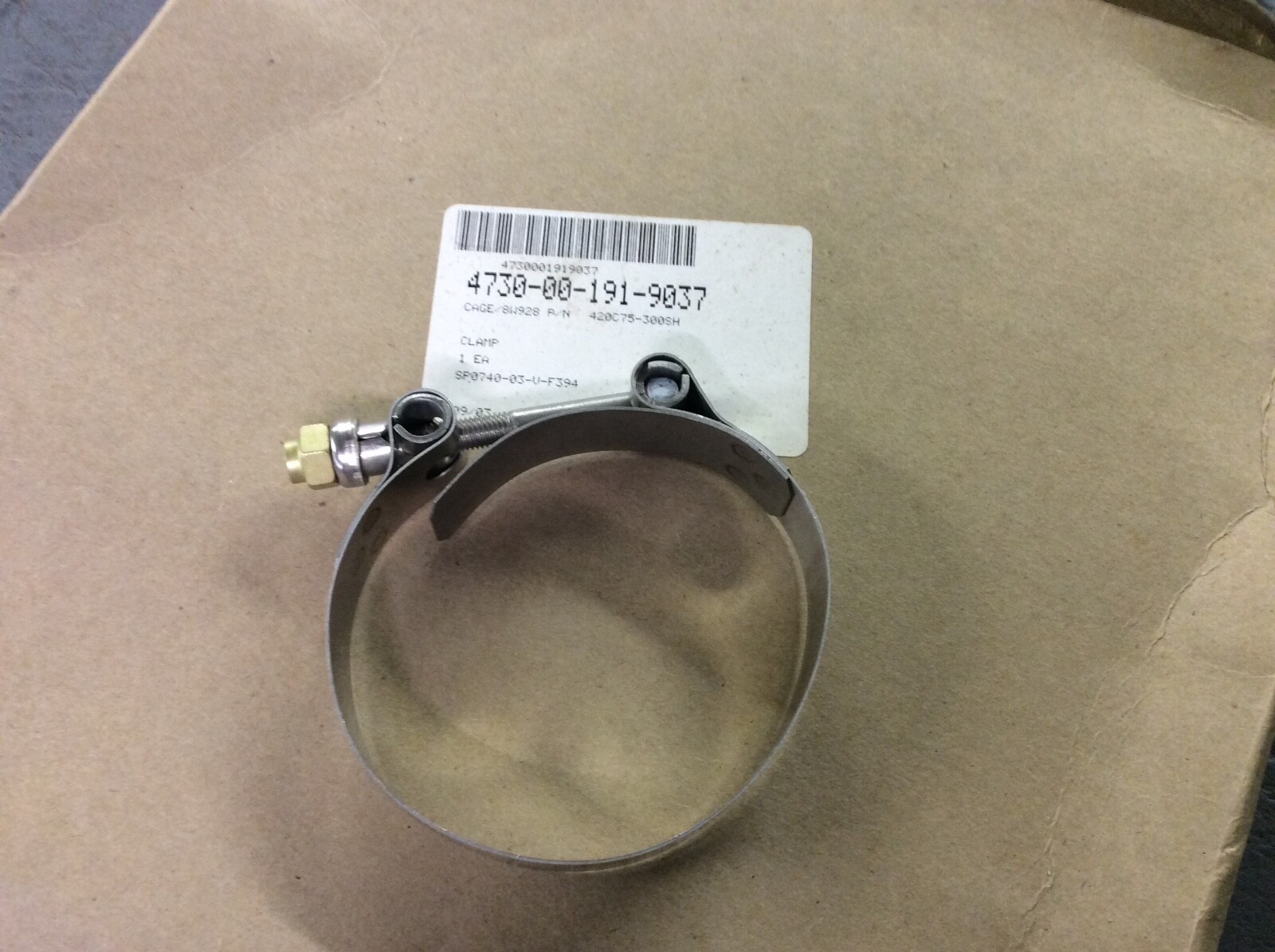 NSN 4730-00-191-9037 Stainless Steel 3” Clamp - Military Surplus