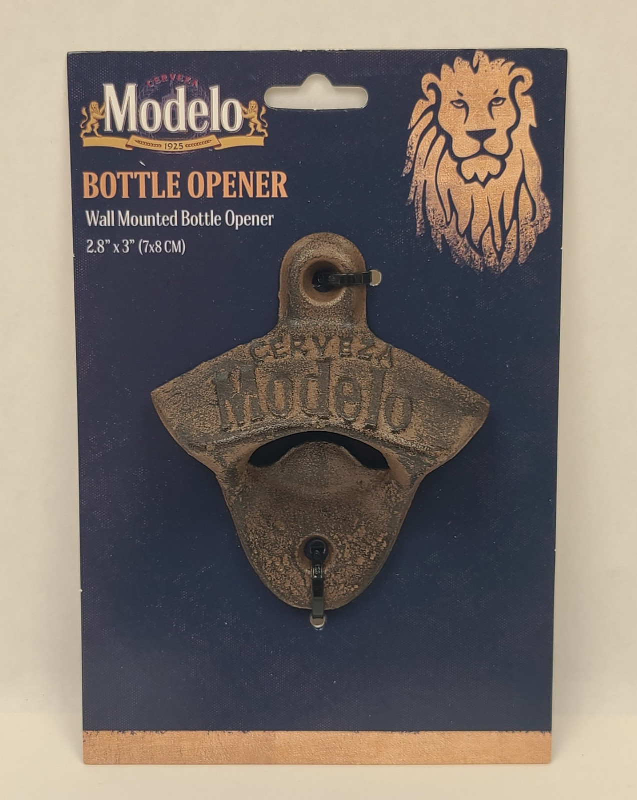 Modelo Beer Bottle Opener Wall Mount Stationary Metal Iron Bar Mancave Decor New
