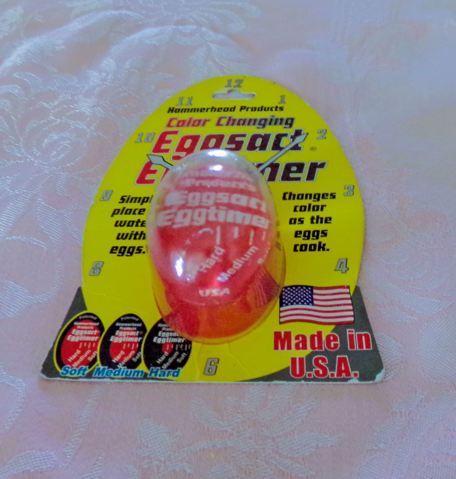 Vintage Eggsact Eggtimer Egg Timer Tool Color Changing Made in USA NEW SEALED