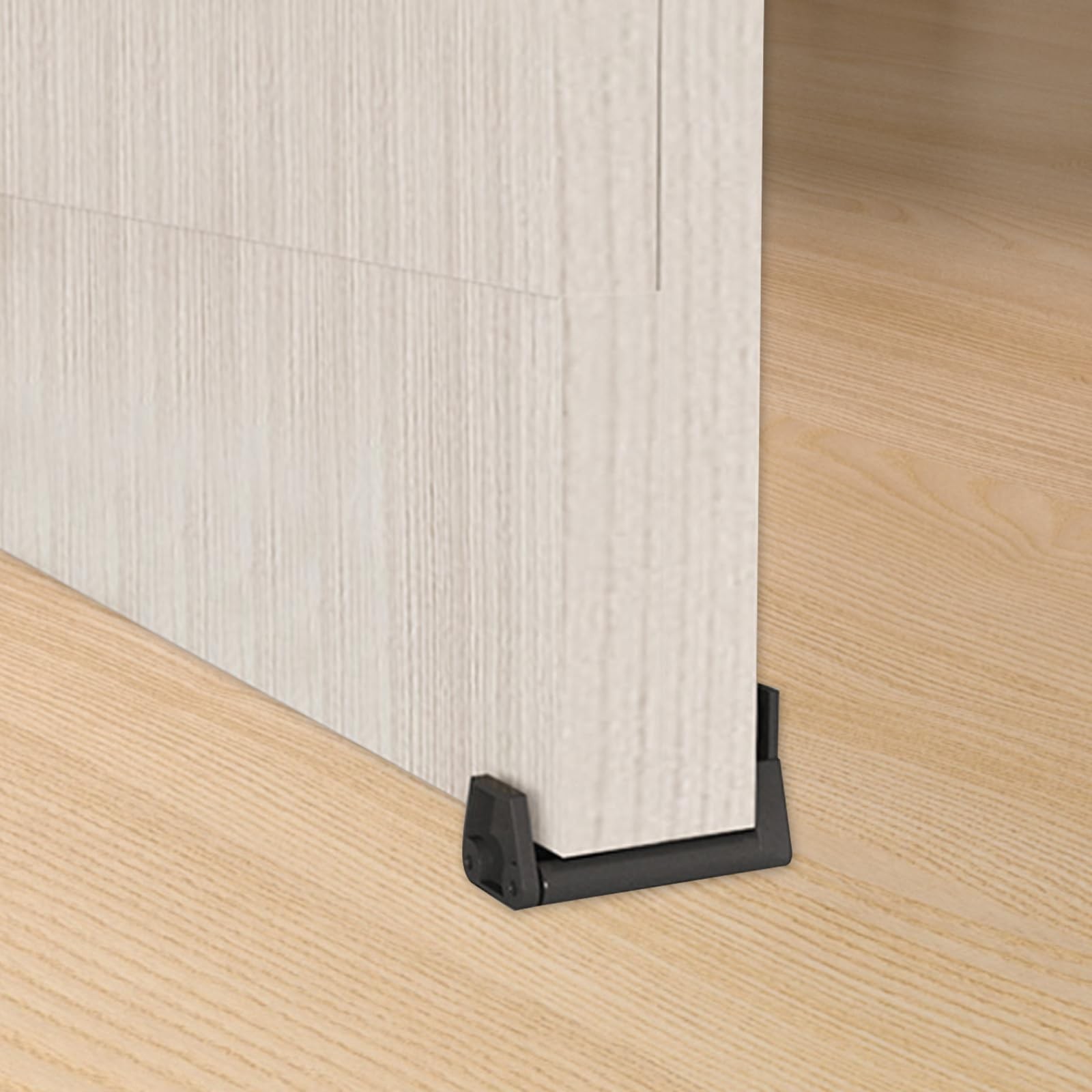 Nicerity 2Pcs Barn Sliding Door Floor Guide Plastic Adjustable Wall Mount...