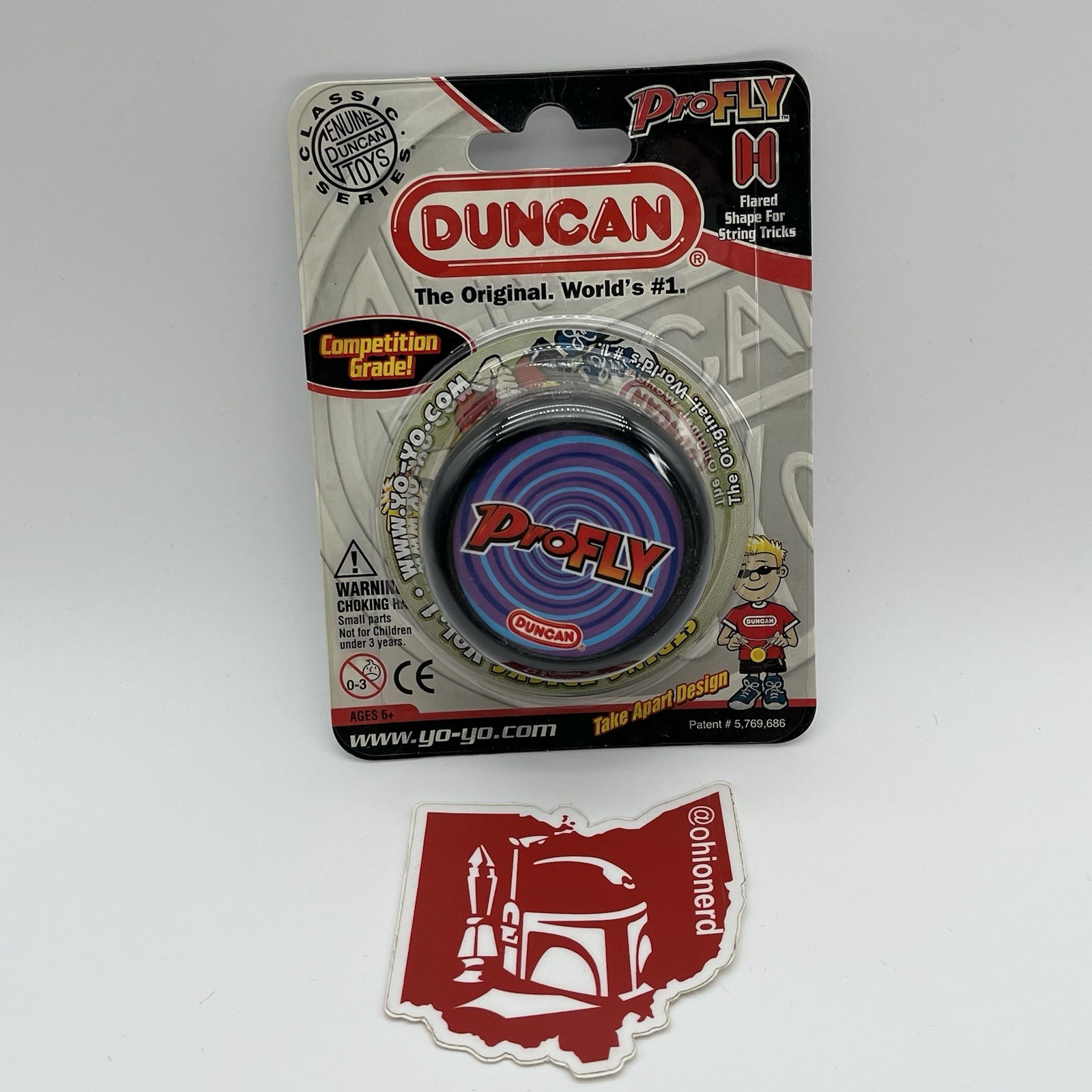 Duncan ProFly Yo-Yo Black Pro Fly YoYo 3295PY 2007 New Old Stock Yo Yo