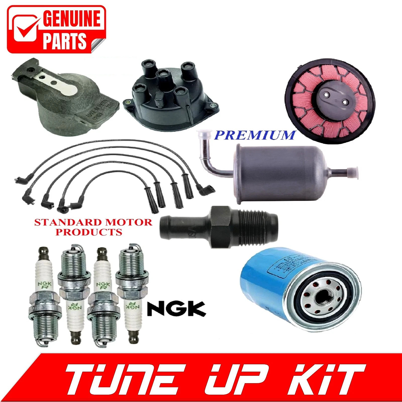 Tune Up Kit Filters Rotor Spark Plugs Wire for NISSAN PICKUP L4; 2.4L 1995