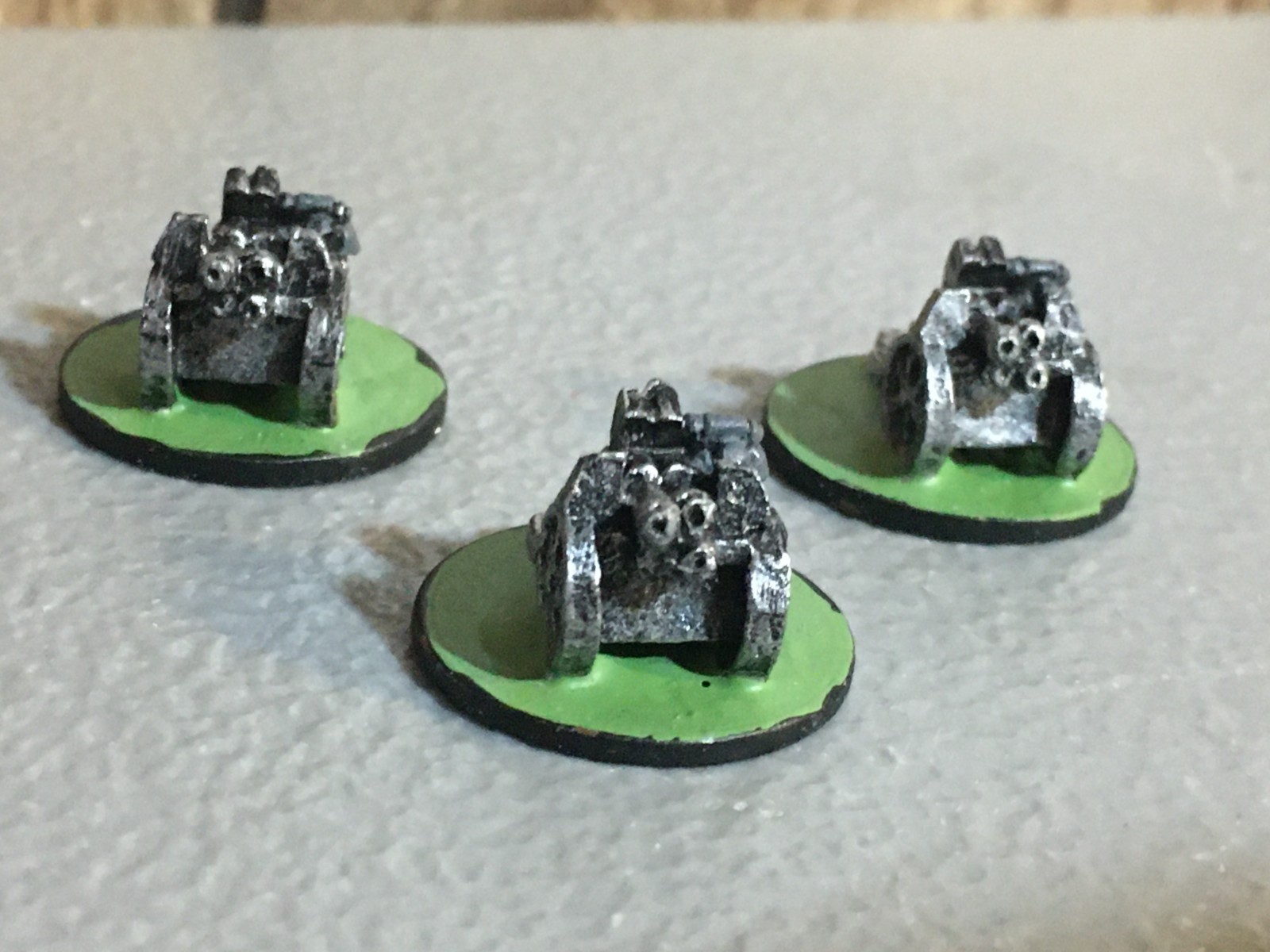 A33192 EPIC WARHAMMER 40K IMPERIAL GUARD METAL THUDD GUN 3 PK CUSTOM BASES GW