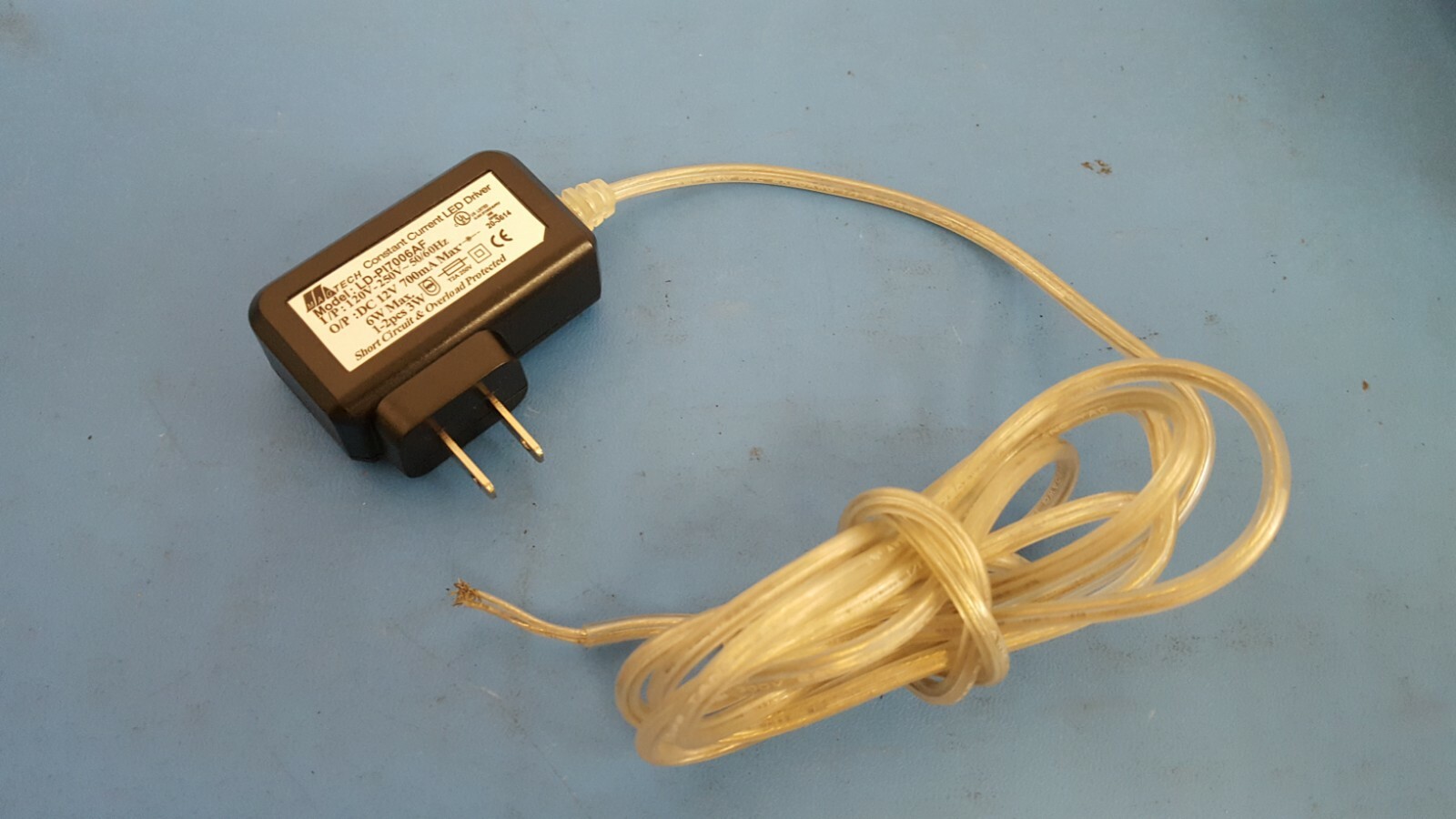 LED Driver, Plug-In Electronic Trans LD-PI7006AF, 6W 12VDC Output 700mA, 20-3614
