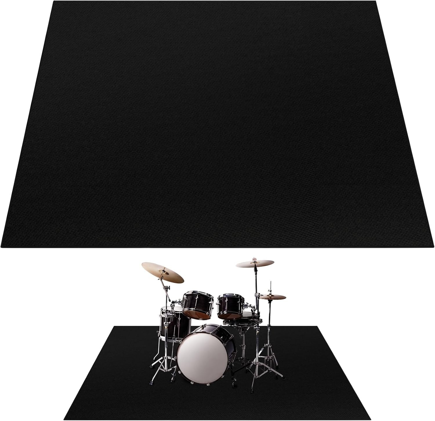 6x5FT Drum Mat, Drum Carpet with Non-Slip Grip Bottom, Soundproof Drum Rug