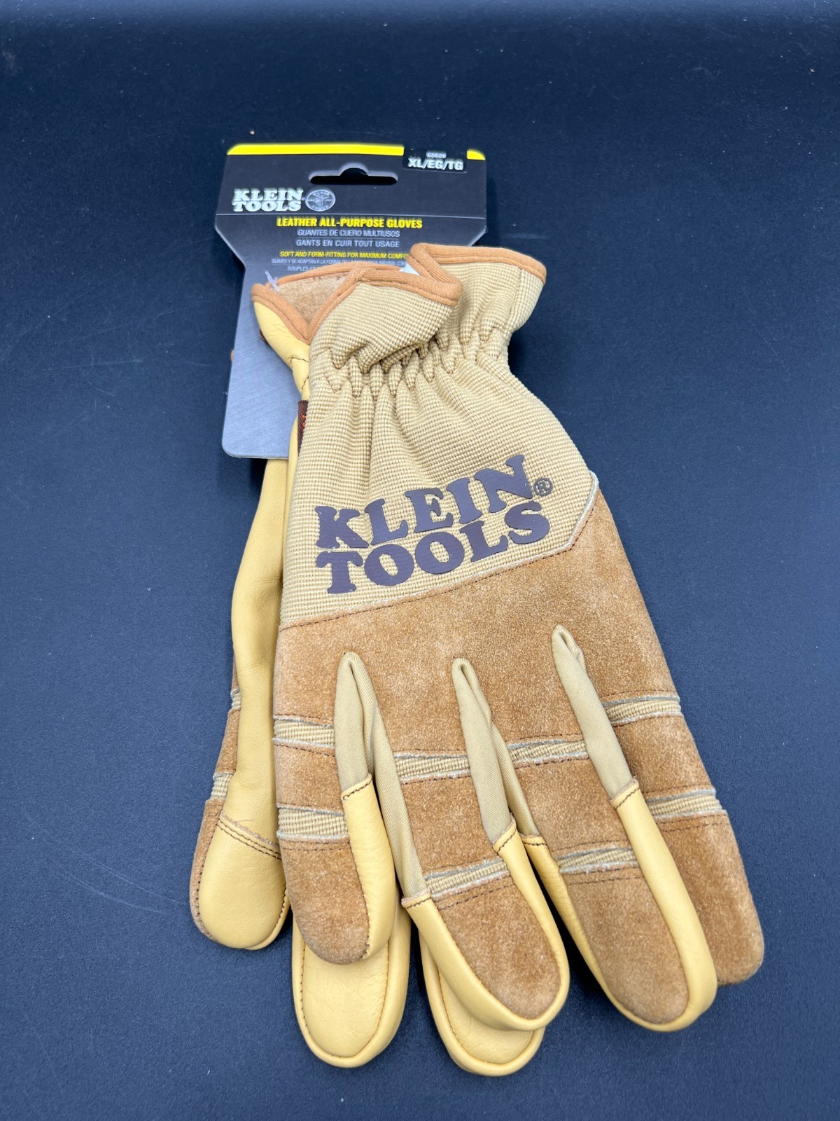 Klein Tools Leather All Purpose Gloves Brown X-Large Brand New!