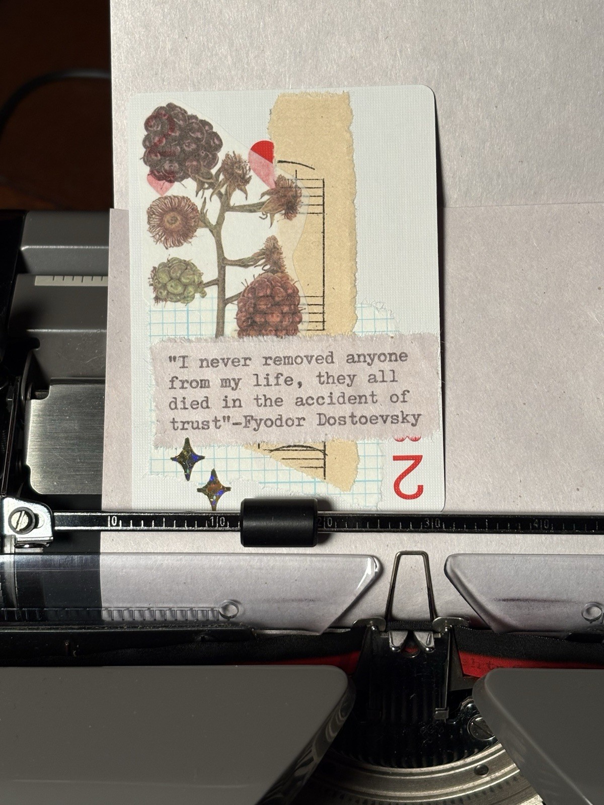 ACEO Fyodor Dostoyevsky Travel Mixed Media Art Card 217/365 Mazerzine Quote COA