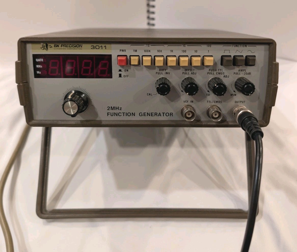BK Precision 3011 Function Generator — Tested Working — 2 MHz, Digital Display