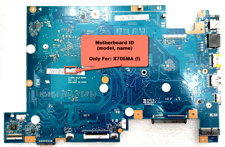 BIOS chip for ASUS Vivobook 17 X705M, Bios Only For Motherboard: X705MA (!)