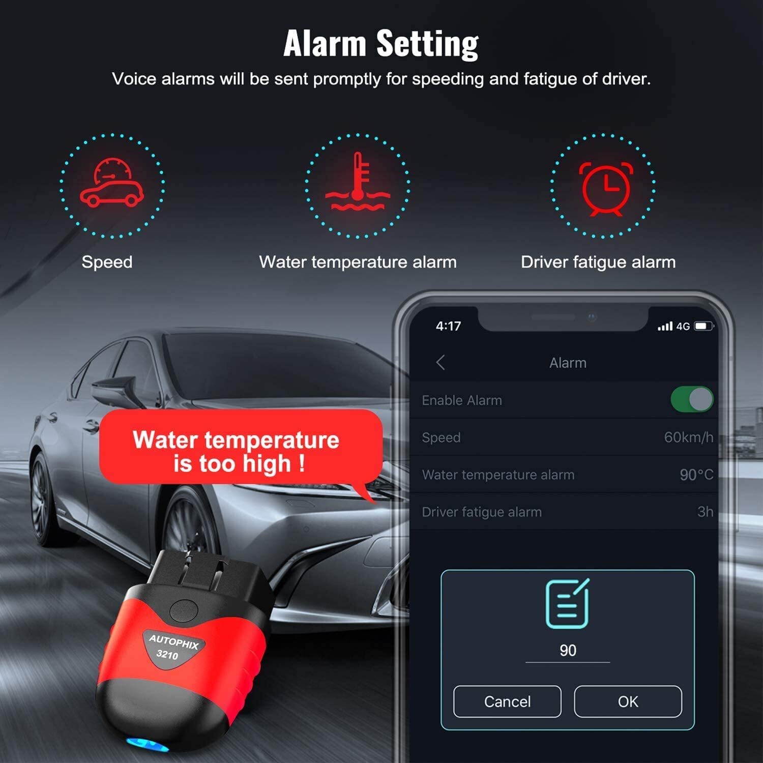 Bluetooth ELM327 OBD2 Code Reader Scanner Car Diagnostic Tool for iPhone Android