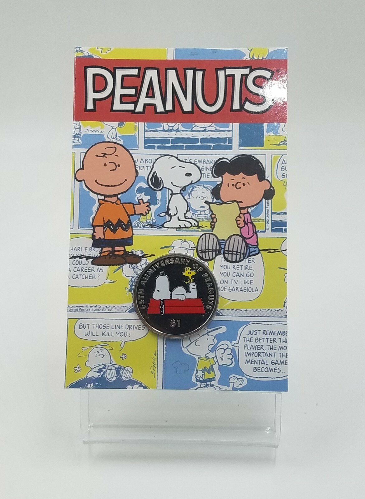 65 Anniversary of PEANUTS | Color Charlie Brown Coin | 2015 British VI $1