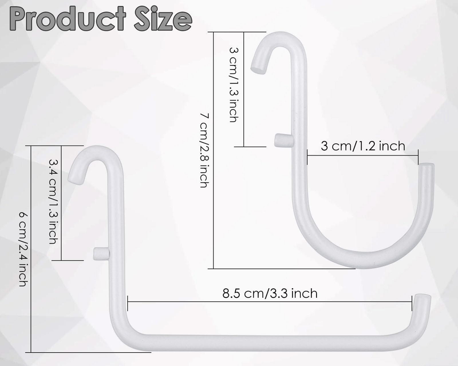 coiyie Pegboard Hooks Compatible with IKEA Skadis 12 Pack White
