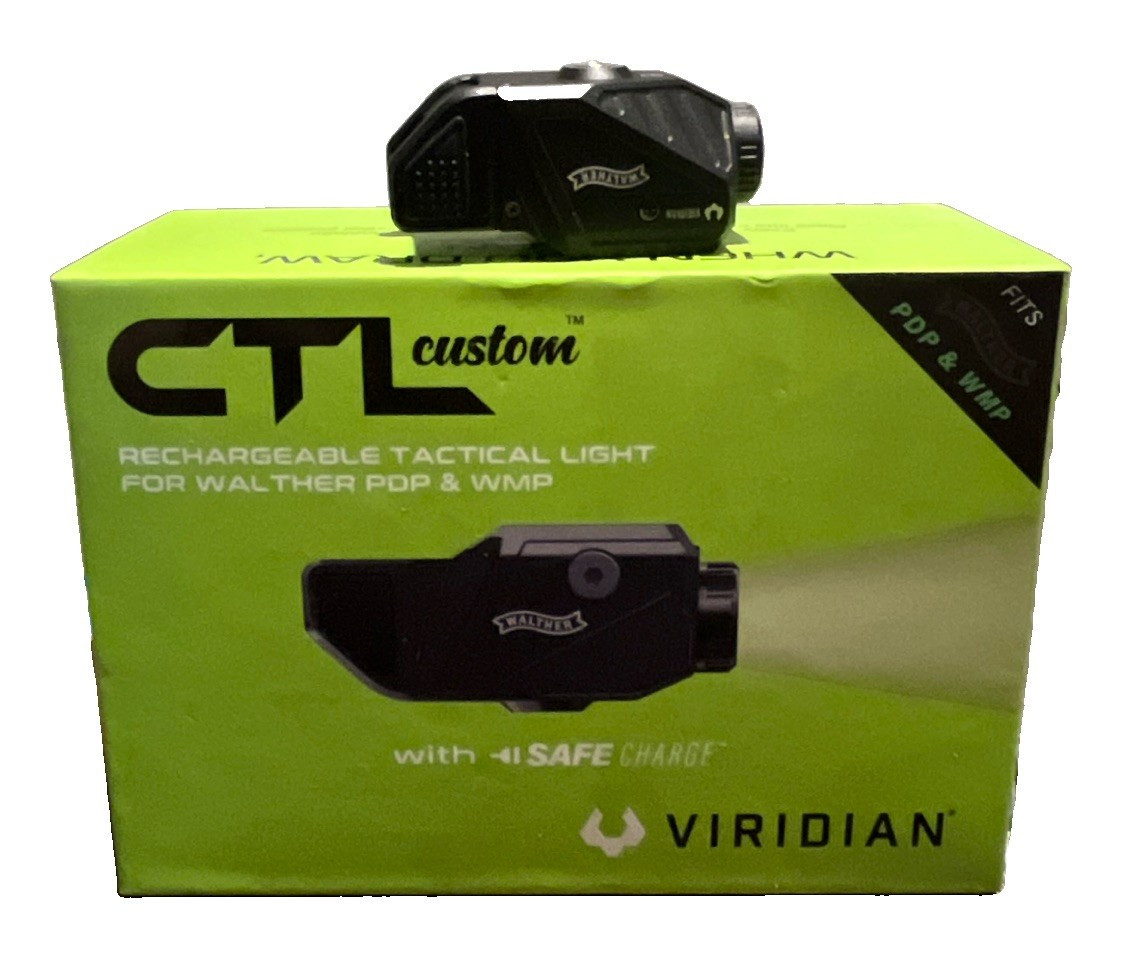Viridian CTL Custom Rail Light Rechargeable Strobe Black for Walther PDP WMP