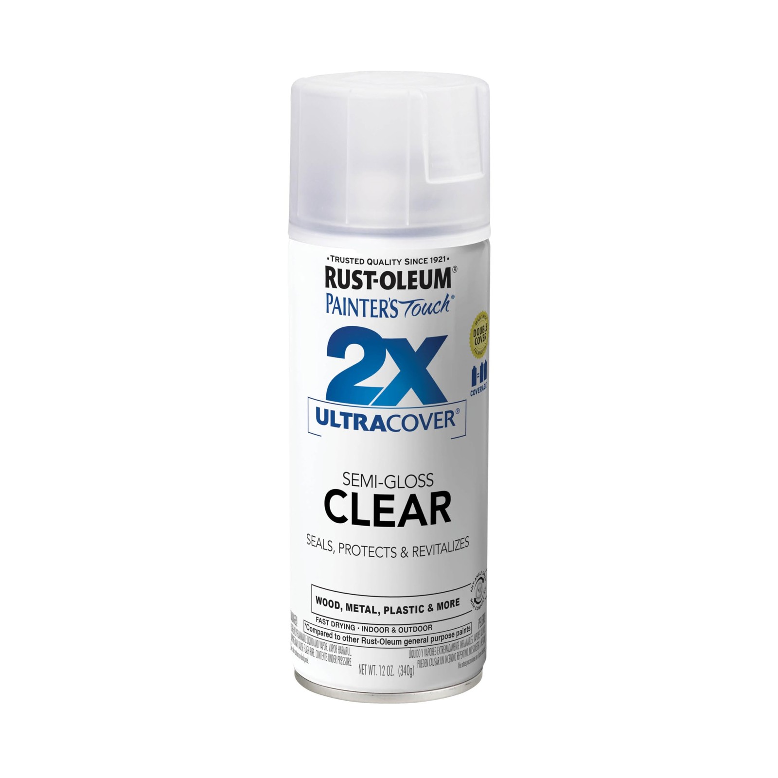 Rust-Oleum 249859 Painter's Touch 2X 12 Ounce (Pack of 1), Semi-Gloss Clear