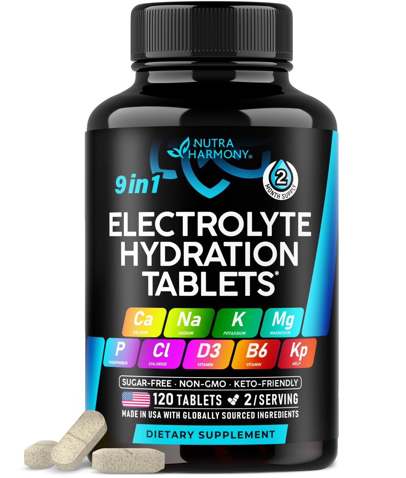 Electrolytes - Electrolyte Tablets with Magnesium, 120 Count (Pack of 1)