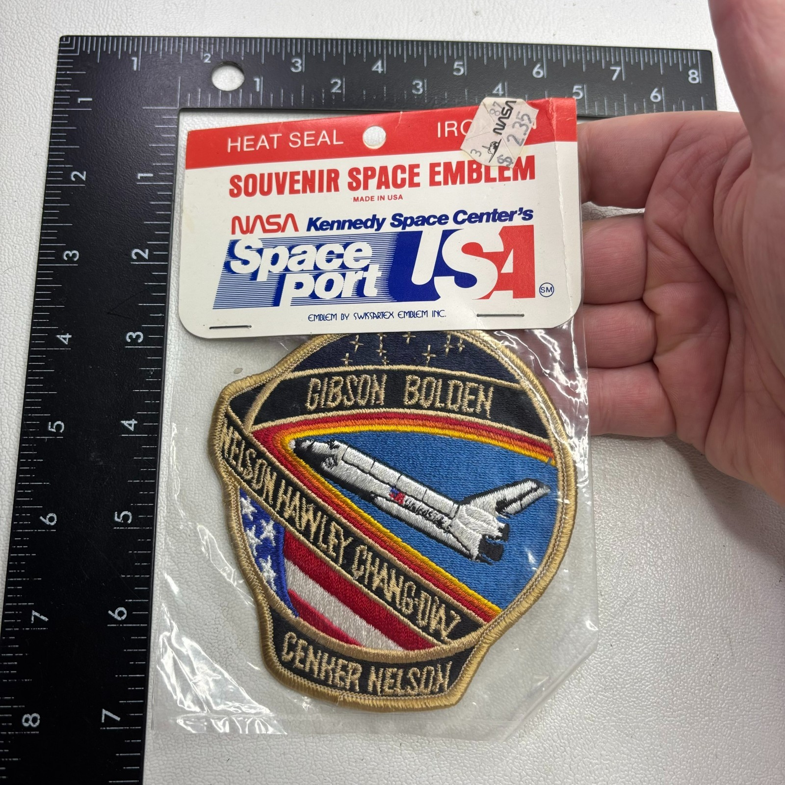 Vtg Original Pkg Kennedy Space Center STS-61C Space Shuttle Astronaut Patch 50ay